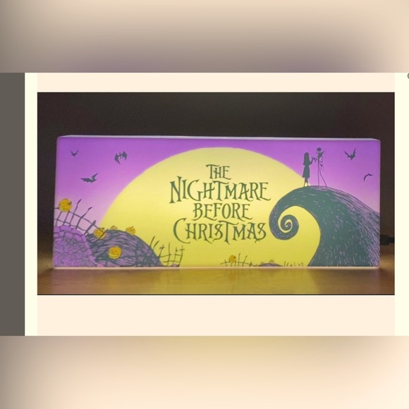Disney Tim Burton’s The Nightmare Before Christmas Logo Light Made By Paladone - Picture 1 of 7